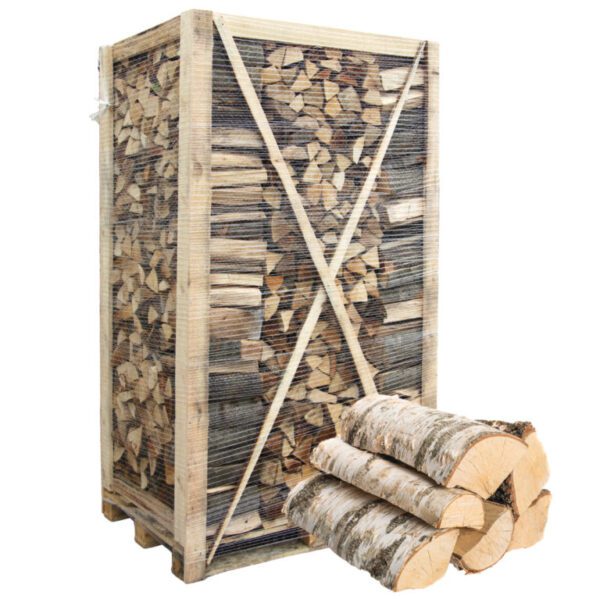 birke Brennholz Birke auf Palette -2 RM-Palette